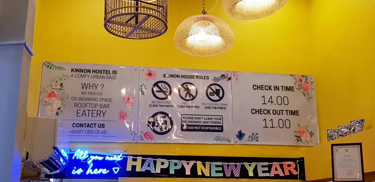 Kinnon Deluxe Hostel Coworking Cafe Бангкок Экстерьер фото